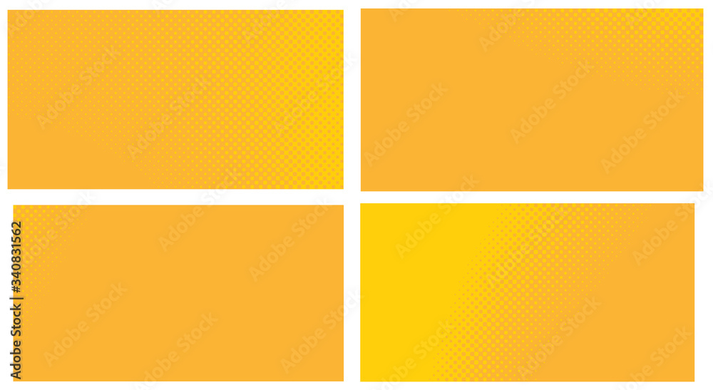 Orange pop art background. Abstract creative vector comics style blank layout template with clouds beams and isolated dots pattern. For sale banner Orange pop art background. Abstract creative vector comics style blank layout template with clouds beams and isolated dots pattern. For sale banner