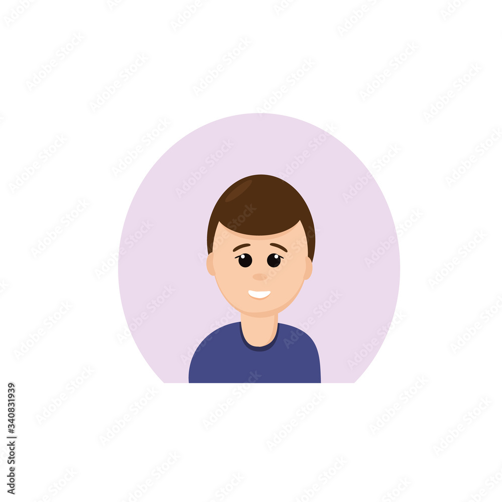 man with emotion joy, laughing in a flat style. vector graphic. element for design sticker, icon, poster, card boy avatar man with emotion joy, laughing in a flat style. vector graphic. element for design sticker, icon, poster, card boy avatar