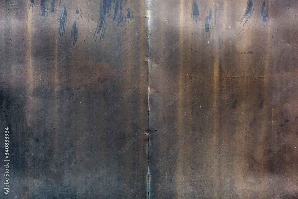 Naklejka premium Eroded metal wall