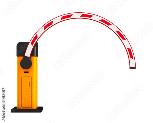 automatic barrier on white ...