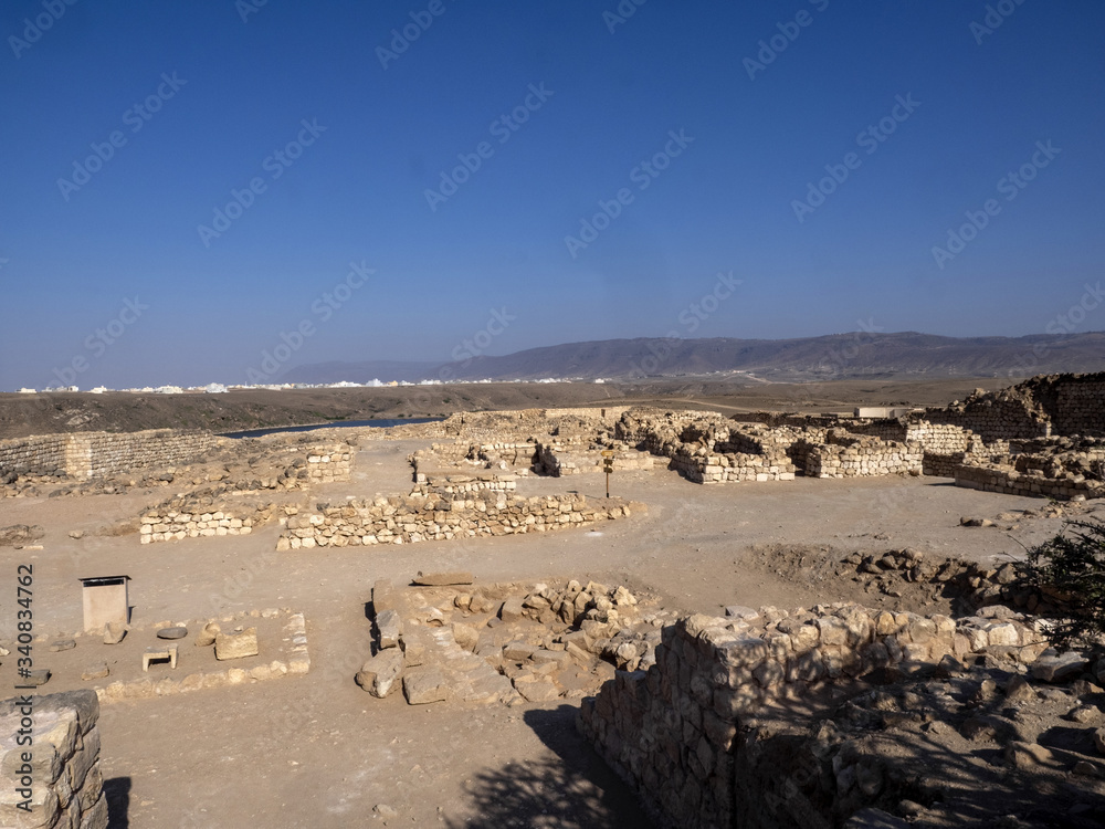 Ruins of the old town of Khor Rori, on the Silk Road. Oman