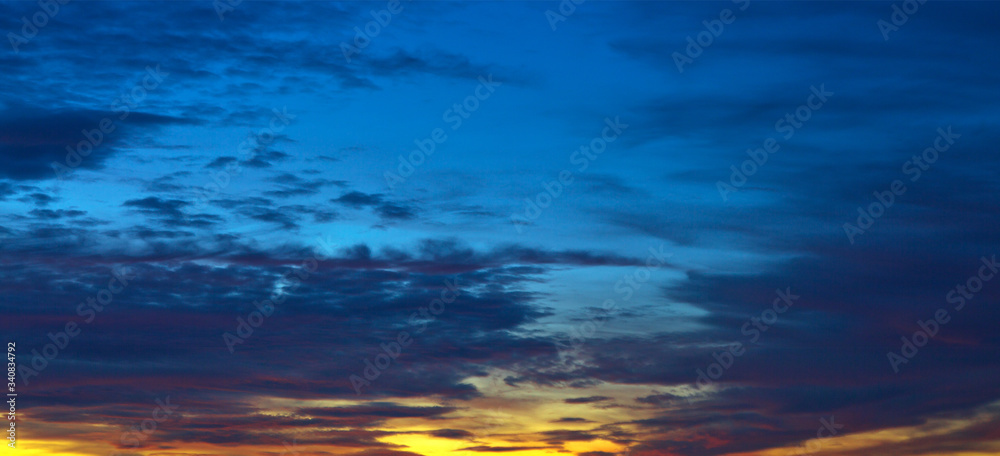 Beautiful sunset . Nature background with colorful sky.