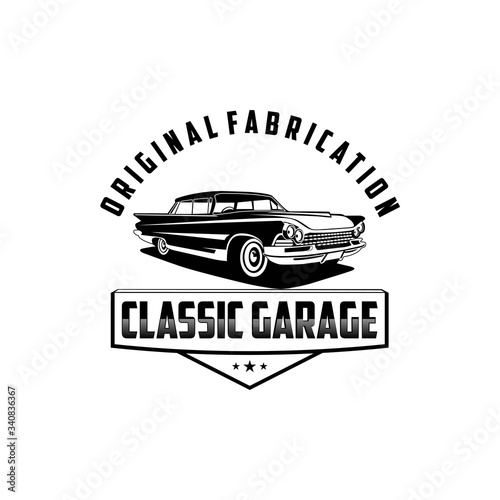 Original fabrication classic garage logo vector