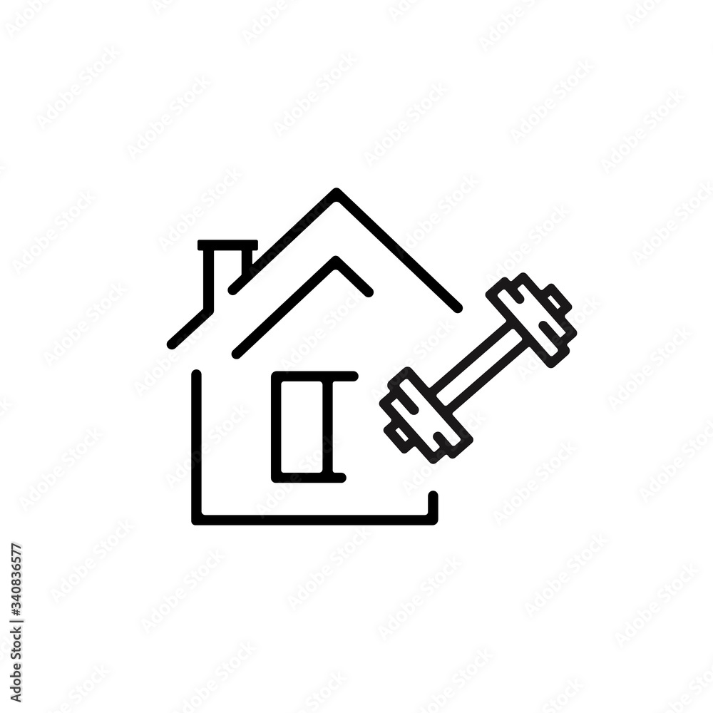 fitness at home icon. Stock vector fitness at home icon. Stock vector