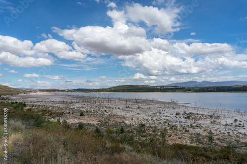 Theewaterskloof Dam in drought in Western Cape province, South Africa