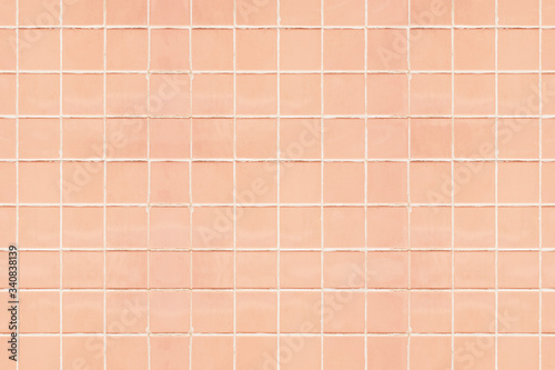 Pastel peach tiles textured background photo