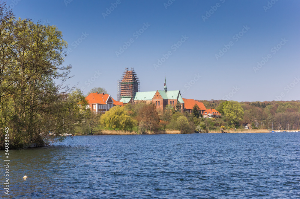 Dom church and Domsee lake in Ratzeburg, Germany