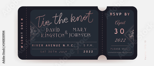 Nautical wedding vector design