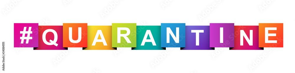 Quarantine paper banner. Vector. Illustration