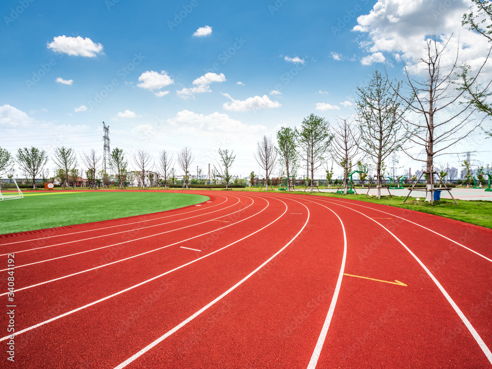 running track in the field