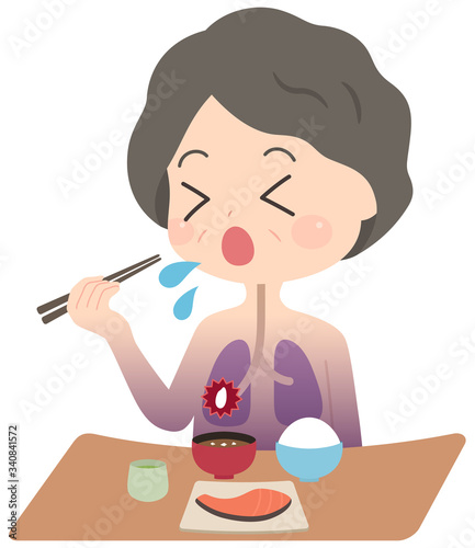 誤嚥性肺炎_ムセ_肺_食事