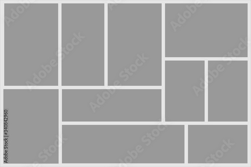 photo frame collage background picture template vector illustration
