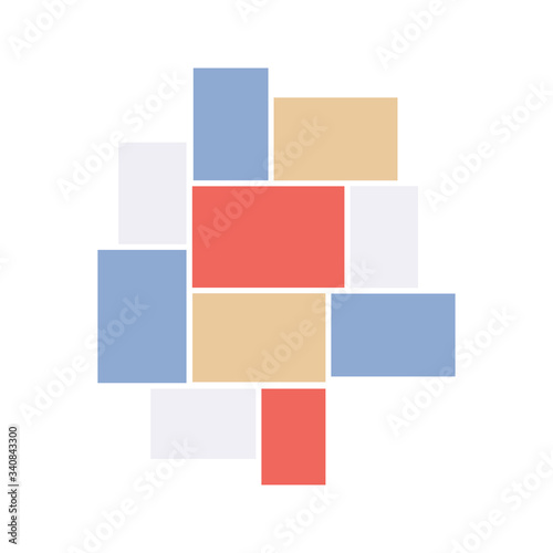photo frame collage background picture template vector illustration