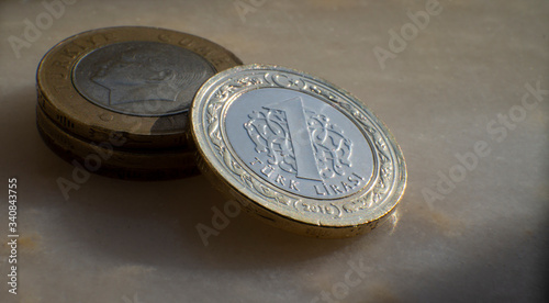 Turkish lira categories, macro photography, Turkish coins.