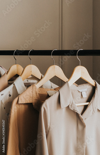 Canvas Print Clothes on a rack