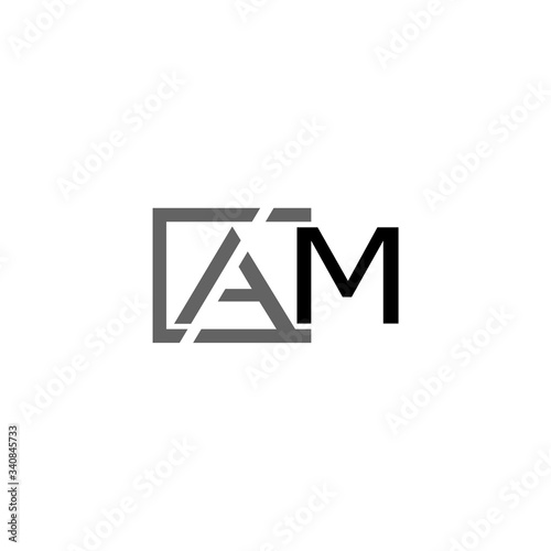 Free Download AM Letter logo design isolated on white background - GFXLoad