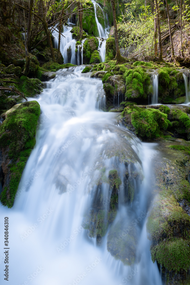 Toberia Falls at Entzia mountain range, Alava, Spain