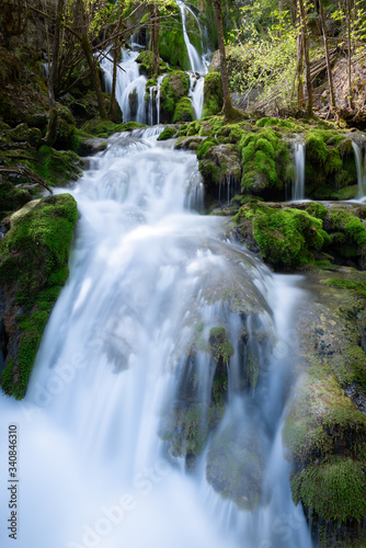 Toberia Falls at Entzia mountain range  Alava  Spain