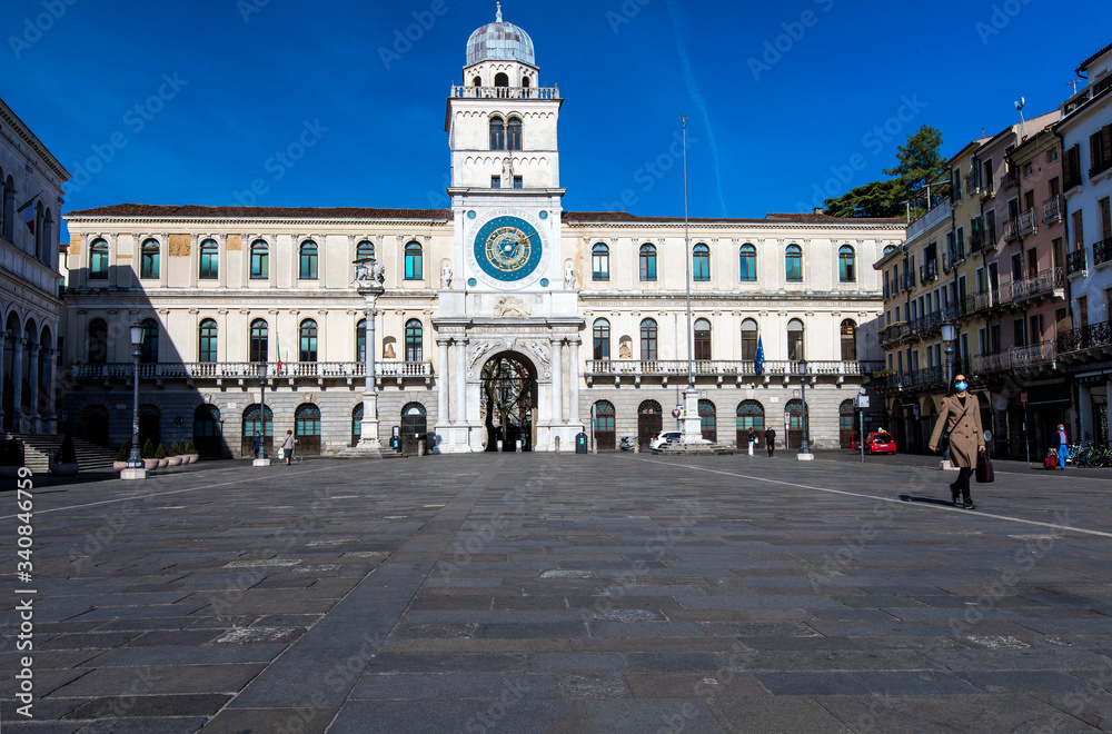 Padua, Signori Square in time of Covid19