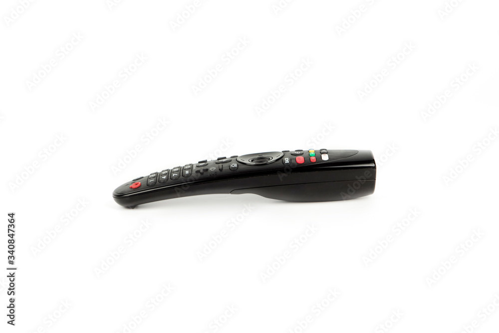 black remote control isolated on white background black remote control isolated on white background