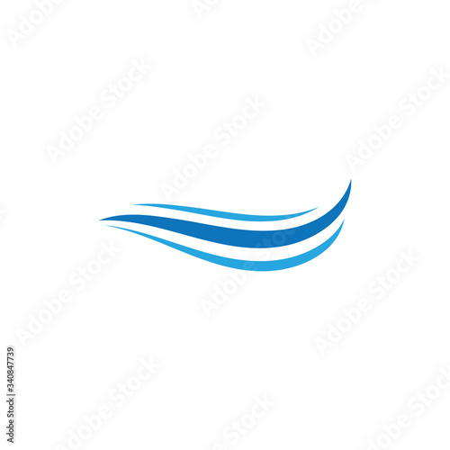 Water wave logo icon illustration