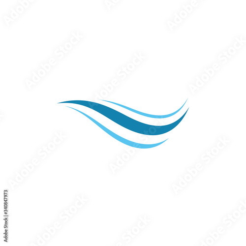 Water wave logo icon illustration