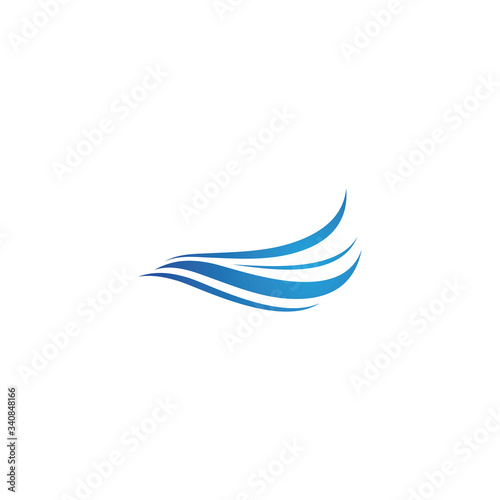 Water wave logo icon illustration