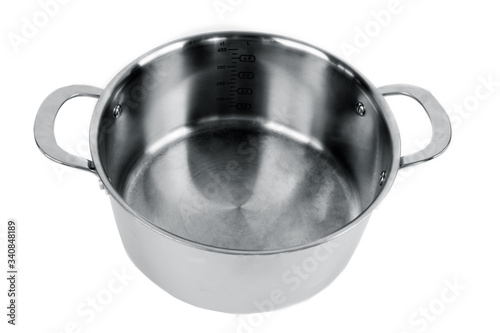 metal pan isolated on white background