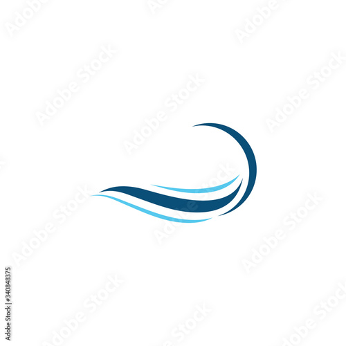 Water wave logo icon illustration