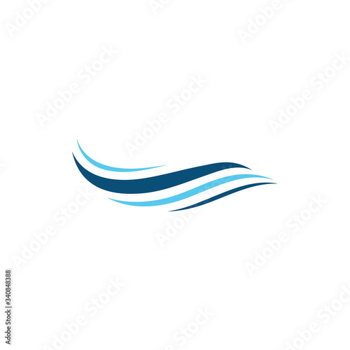 Water wave logo icon illustration