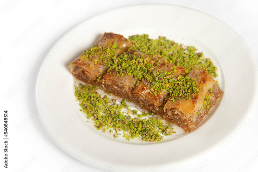 Turkish cuisine, traditional food. Turkish baklava. Antep.