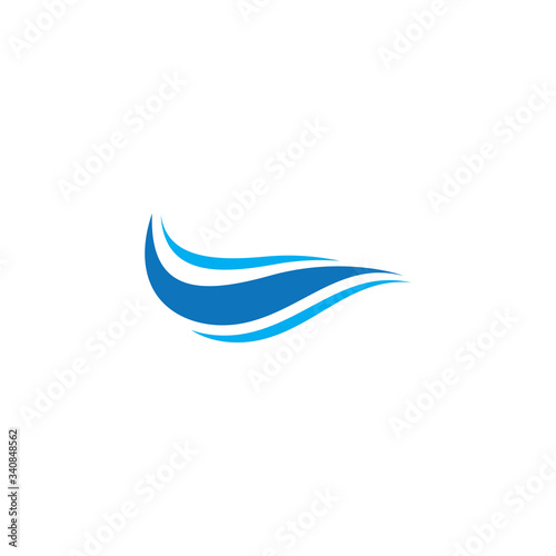 Water wave logo icon illustration