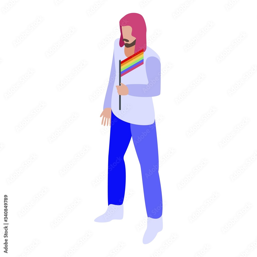 Man gay icon. Isometric of man gay vector icon for web design isolated on white background