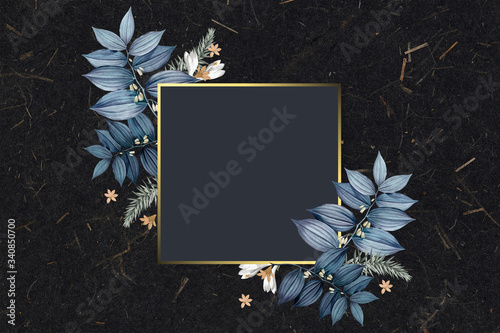 Blank floral badge