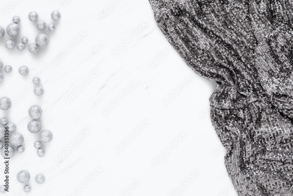 Fototapeta premium Silver fabric background