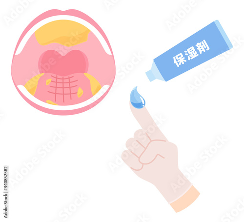 保湿剤のイラスト_乾燥した口