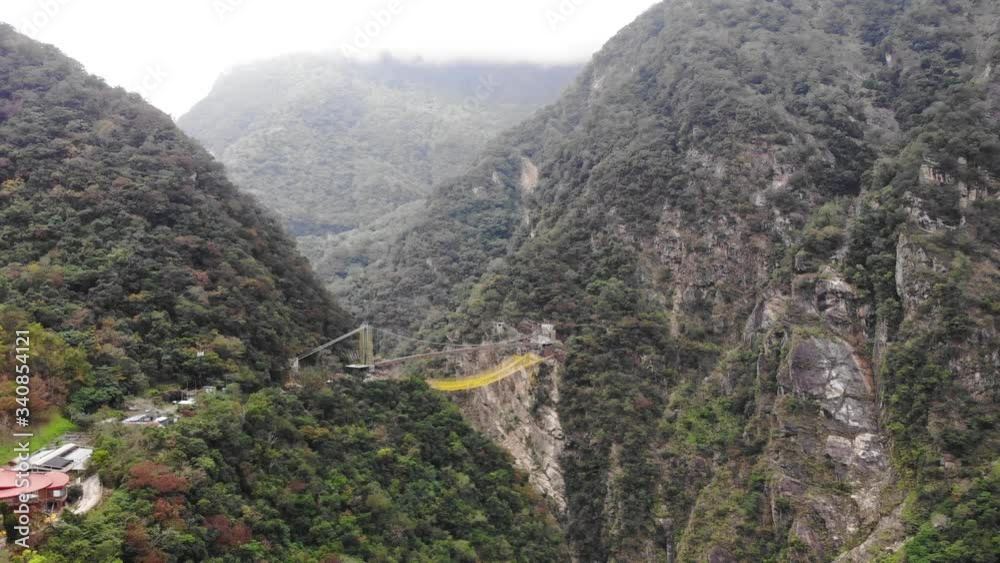 Drone aerial 4K shot of a bridge on liwu river in Taroko National Park, Hualien County, Xiulin Township, Hualien County, Taiwan. Drone aerial 4K shot of a bridge on liwu river in Taroko National Park, Hualien County, Xiulin Township, Hualien County, Taiwan.