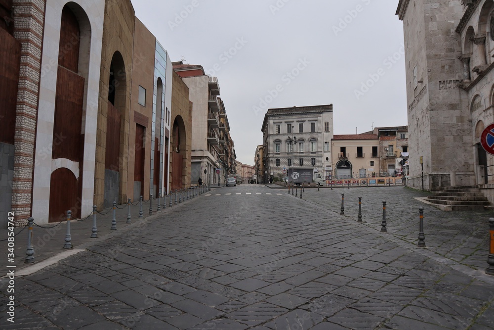 Benevento - Scorcio del centro storico durante la quarantena