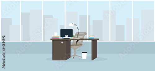 office  learning and teaching To work Using a design program vector illustration