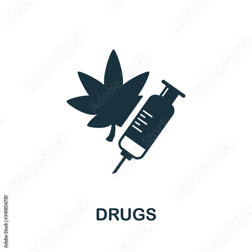 Drugs icon. Simple illustration from biohacking collection. Creative Drugs icon for web design, templates, infographics and more