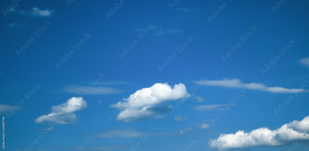 Texture of clouds against a blue sky, dramatic background of a cloudy sky, background with a rich blue color, changes in the atmosphere movement of cyclones and air masses