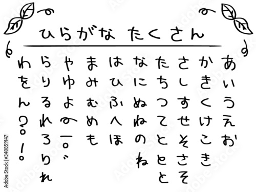 文字素材_手書きひらがな50音その2