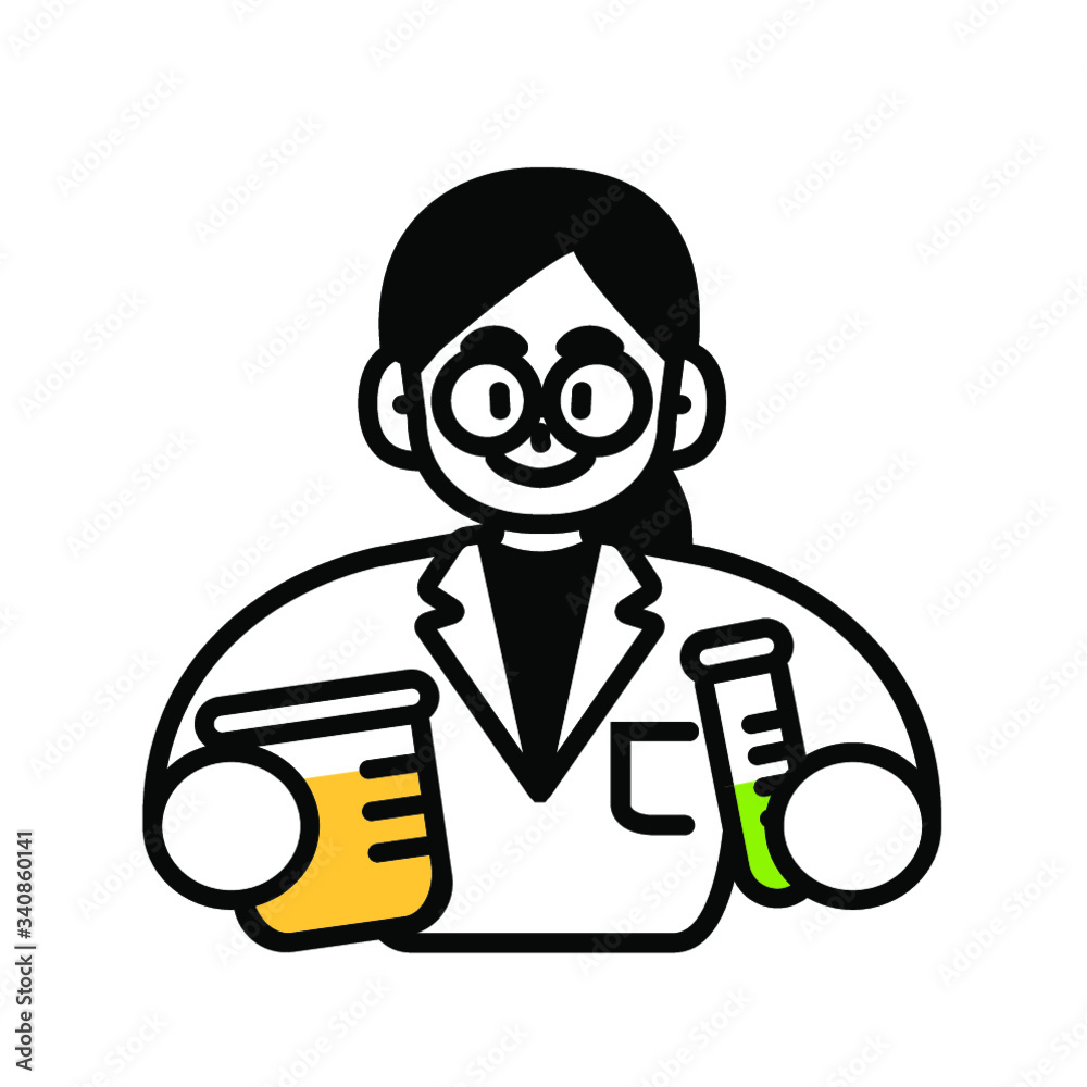 vector illustration of Scientist