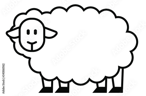 vector illustration of sheep