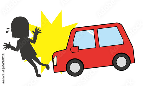 自動車事故　人身事故　はねる　車　事故