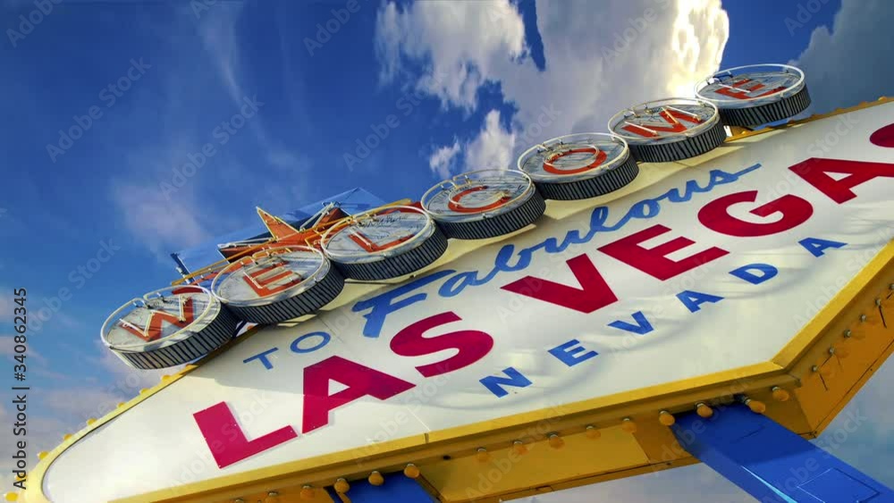 Time lapse of clouds over the Las Vegas sigh 