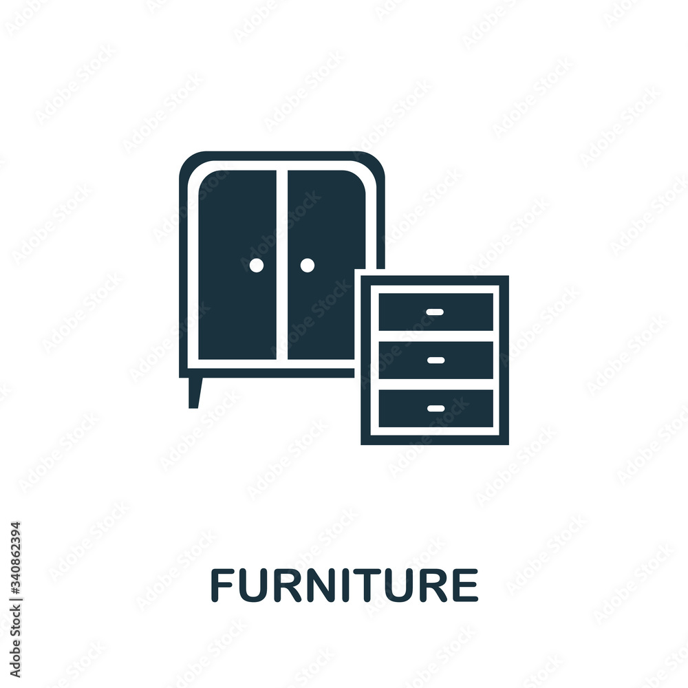 Furniture icon. Simple line element Furniture symbol for templates, web design and infographics