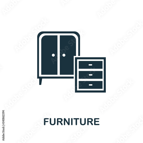 Furniture icon. Simple line element Furniture symbol for templates, web design and infographics