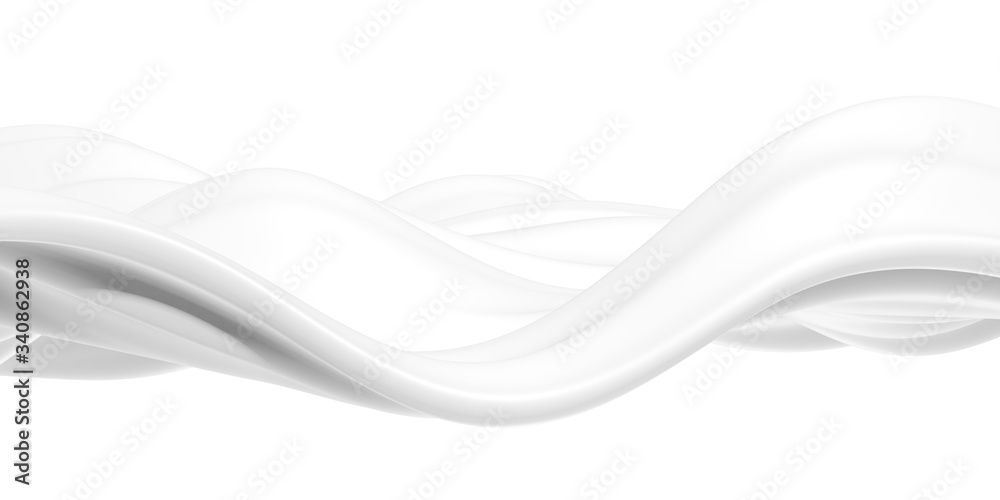 Fototapeta premium White abstract liquid wavy background