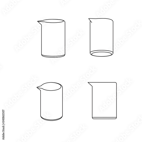 Glassful flasks set.